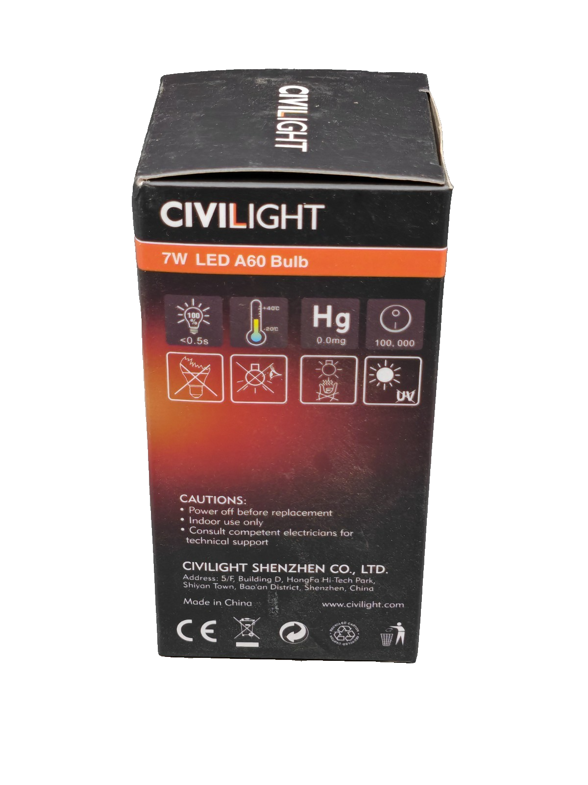 2x CIVILIGHT LED E27 A60 7W 470lm Dim to Warm 2200-2700K Dimmbar Ra97 HA35