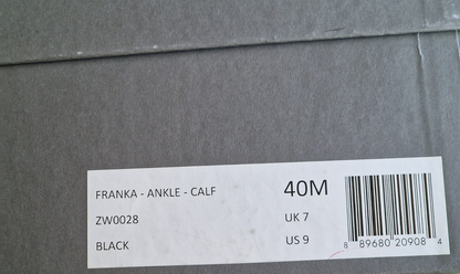AllSaints Franka Damen Boots Leder Schwarz Schnürstiefel Biker Stiefel Gr. 40 G1