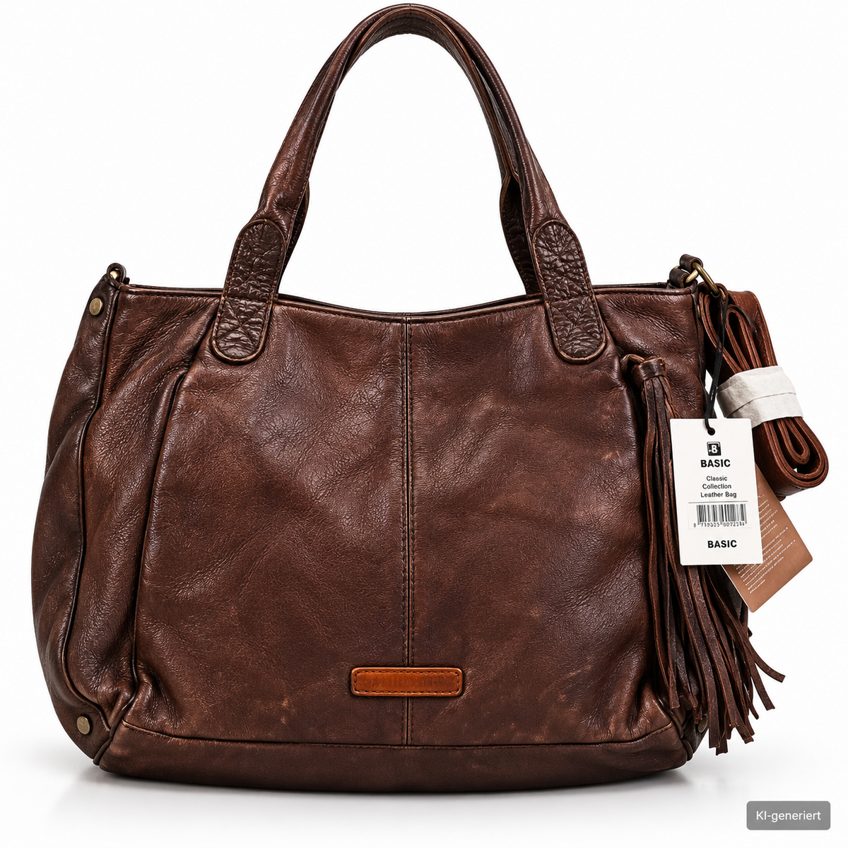 Desiderius Caladia Damen Ledertasche Braun Echtleder Shopper Schultertasche H2