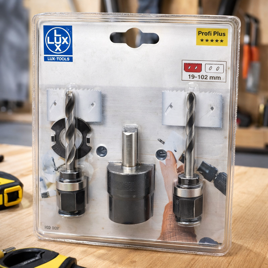 LUX-TOOLS Lochsägen Halter 3er Set Adapter Aufnahme Bohrmaschine Lochsäge Set A2