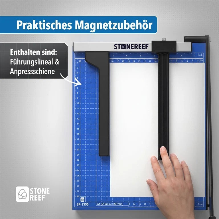 STONEREEF Papierschneider Hebelschneider A4 Schneidemaschine Papier Cutter D7
