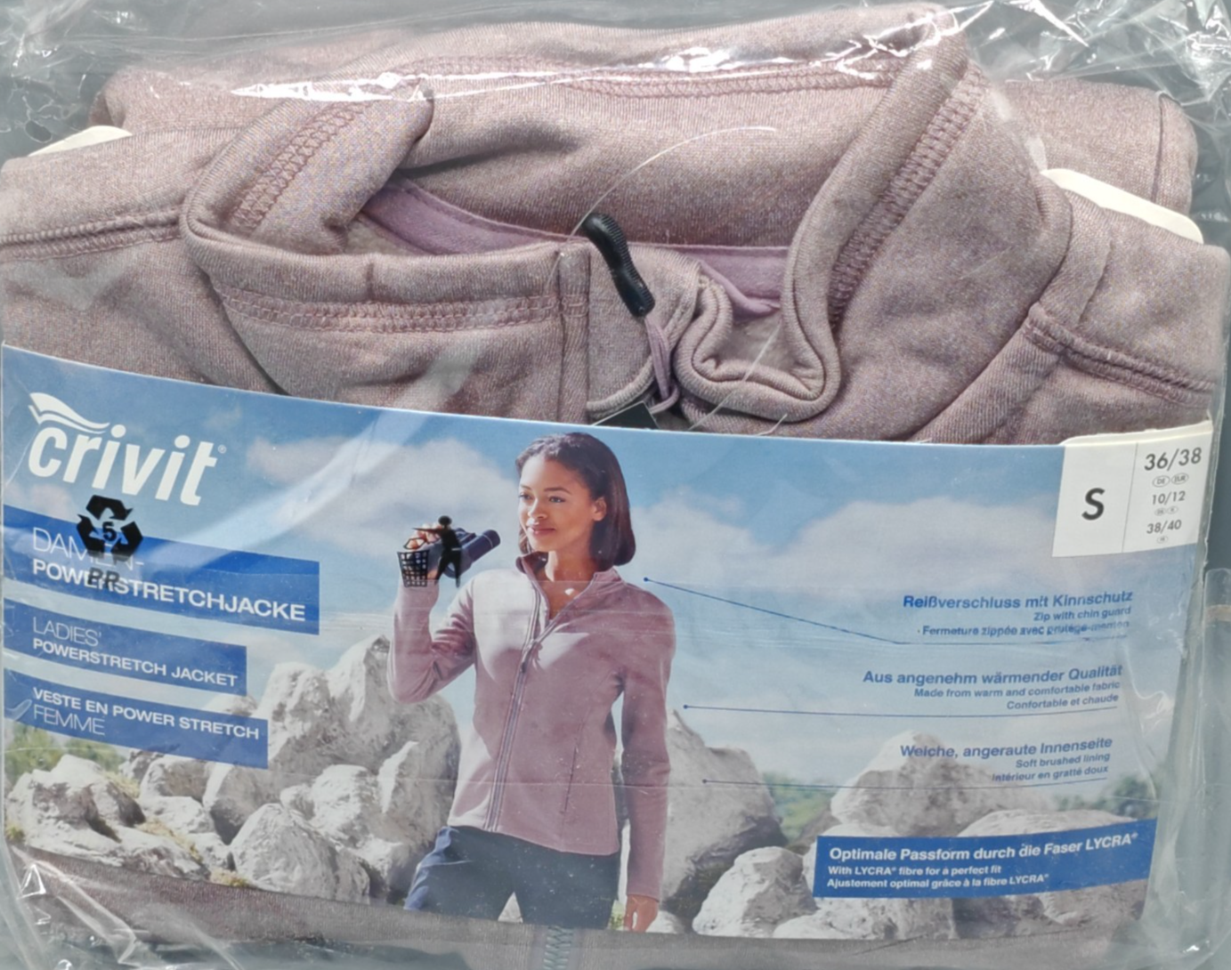 Crivit Damen Powerstretchjacke Größe S 36/38 Sportjacke Fitness Outdoor
