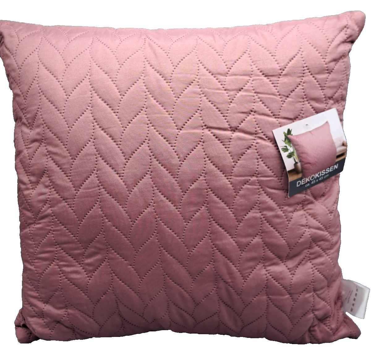 3x Lumas Dekokissen 45x45cm Altrosa Polyester Zierkissen Strukturmuster F5