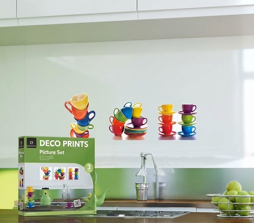 Eurographics Deco Prints Picture Set 3er Set Motiv Sticker Wanddeko
