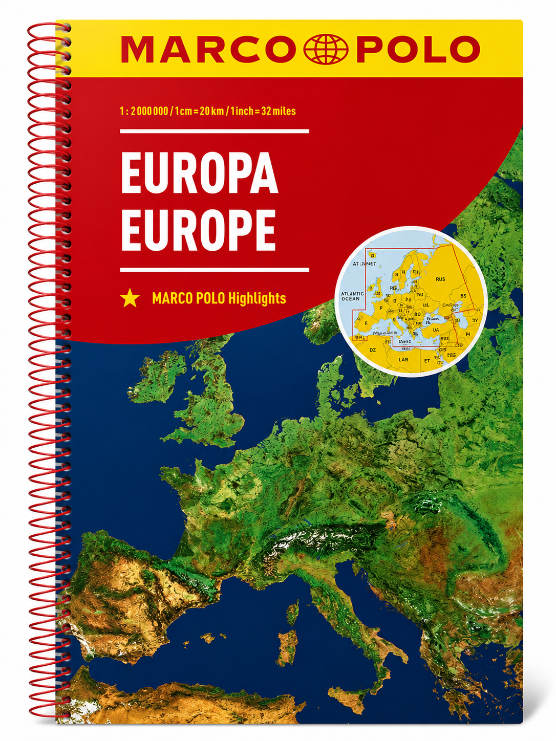 MARCO POLO Reiseatlas Europa 1:2000000 Straßenatlas Reisekarte Urlaub