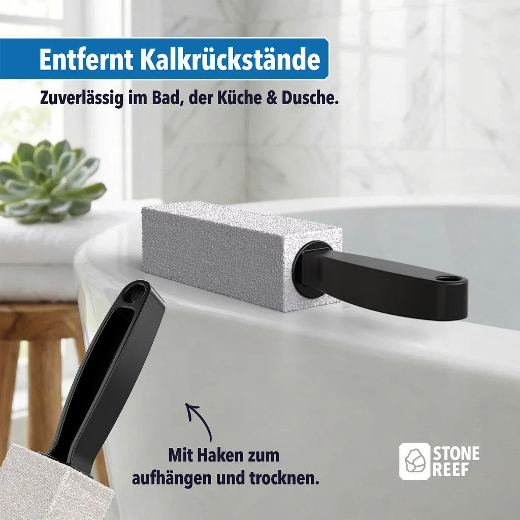 2x Bimsstein WC Reiniger mit Griff Urinsteinentferner Toilette Reinigungsstein