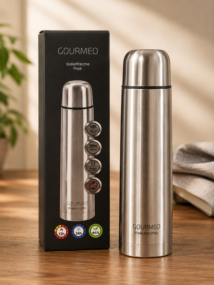 Thermoskanne 350 ml Edelstahl Isolierflasche Thermosflasche Becher Heiß/Kalt B3