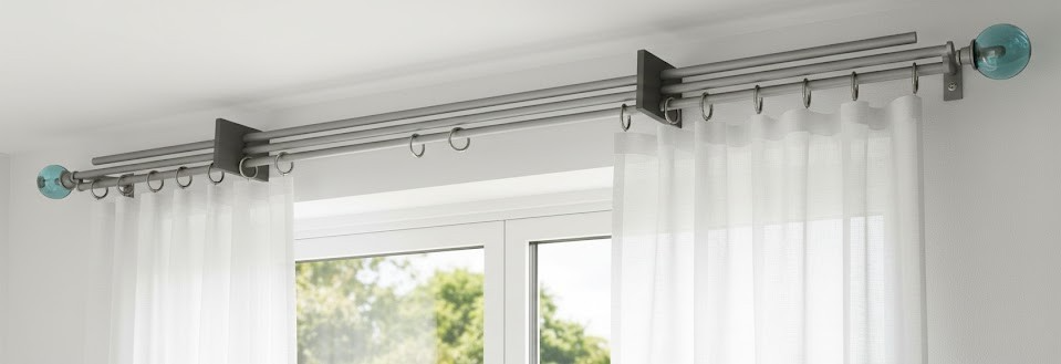 Amazon Basics Gardinenstange 218-305cm ausziehbar Deko Vorhangstange