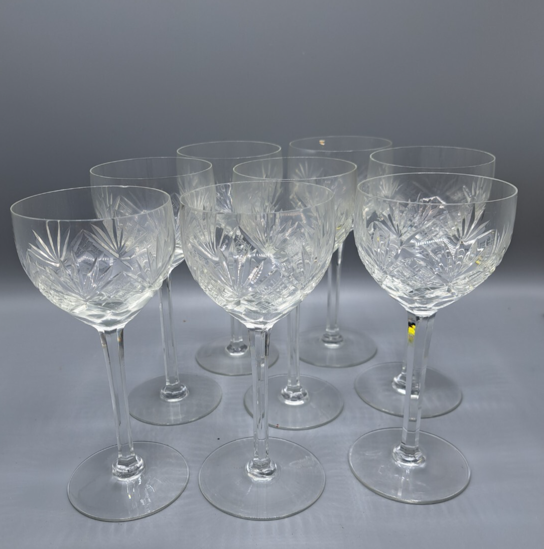 Antiquität 8-teiliges Weingläser Set Gläser Vintage Sammlerstück