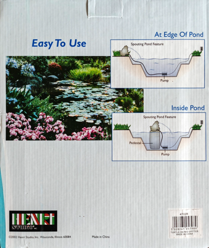 Henri Studio Schildkröte Wasserspeier Teichfigur Brunnenfigur Garten 28cm F3
