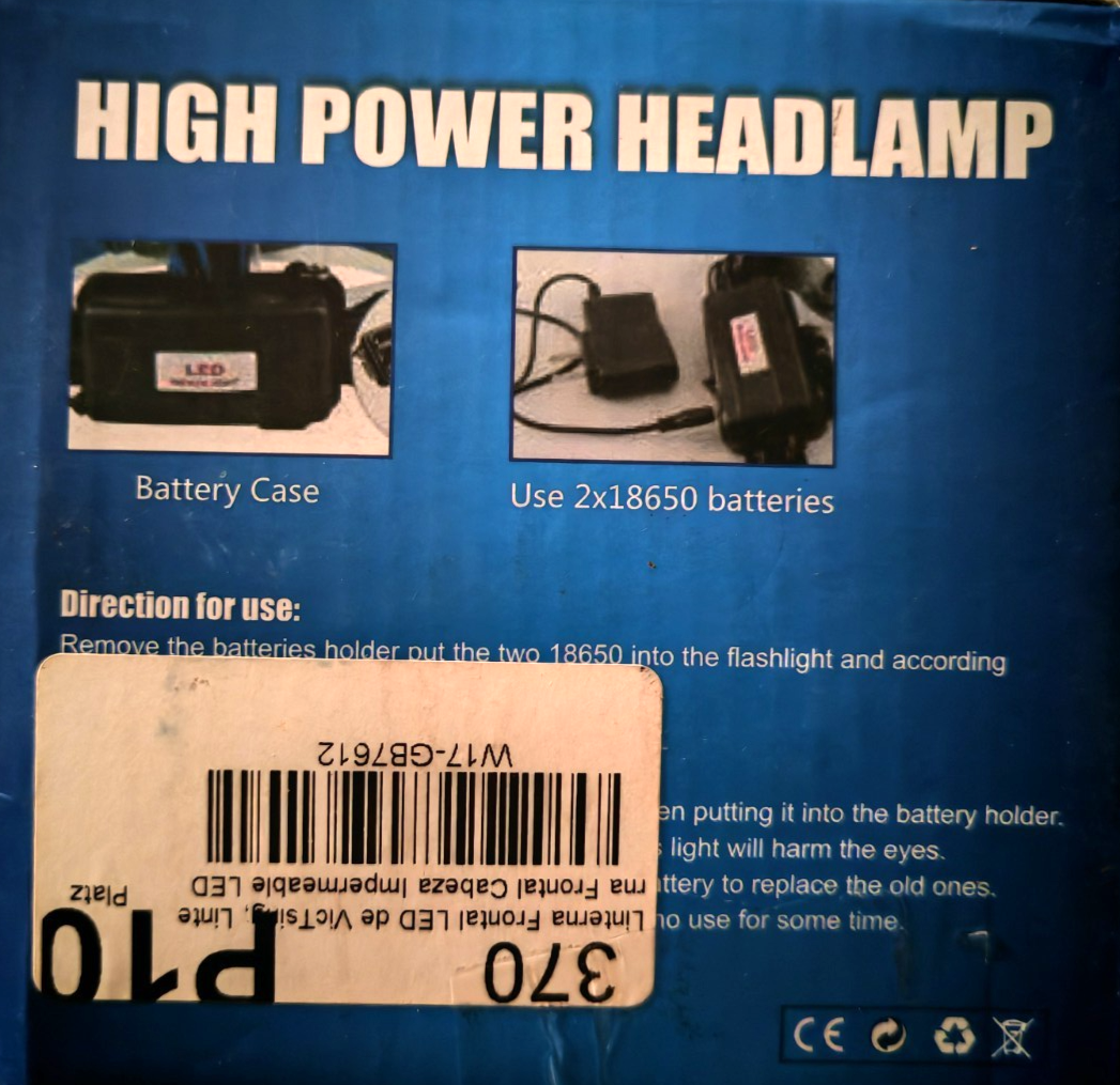 High Power LED Stirnlampe CREE T6 Kopflampe 2x18650 Akku Zoom Outdoor B1