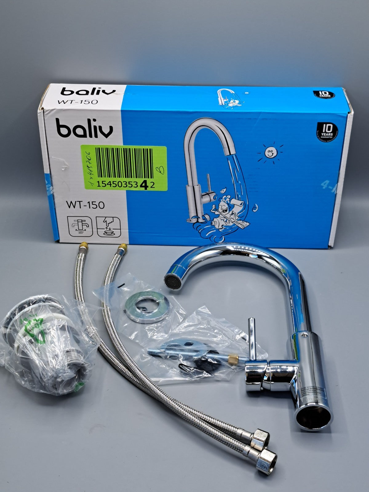 baliv Waschtischarmatur WT-150 Chrom Einhebelmischer | Wasserhahn Bad