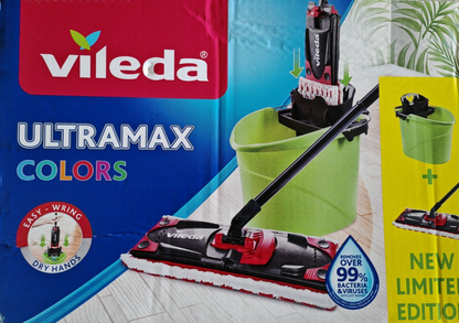 Vileda UltraMax Colors Wischsystem Komplettset Wischer Eimer Presse Limited HA17