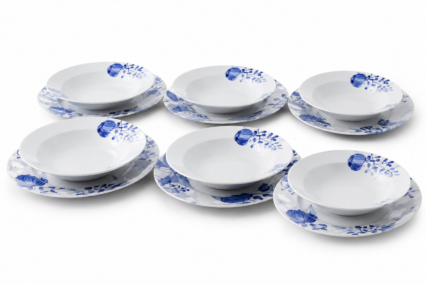 Arte Viva Tafelservice 12-teilig, Luisa, Blumen Design Porzellan