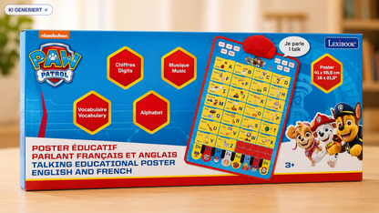 Lexibook Patrol Lernspielzeug Zweisprachige Lerntafel Englisch Französisch D4