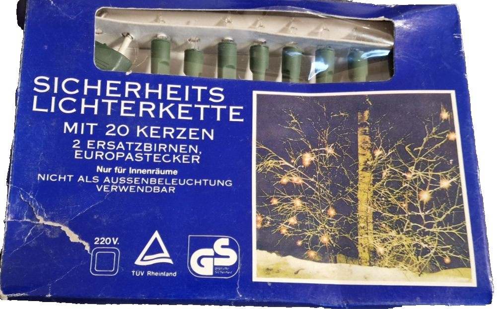 Sicherheits Lichterkette, 20 Kerzen