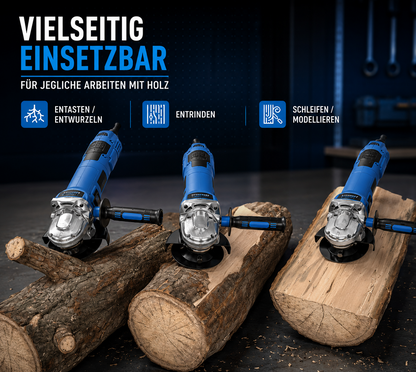 Holz Schleifscheibe 125mm 3tlg Winkelschleifer Frässcheibe Holzfräser