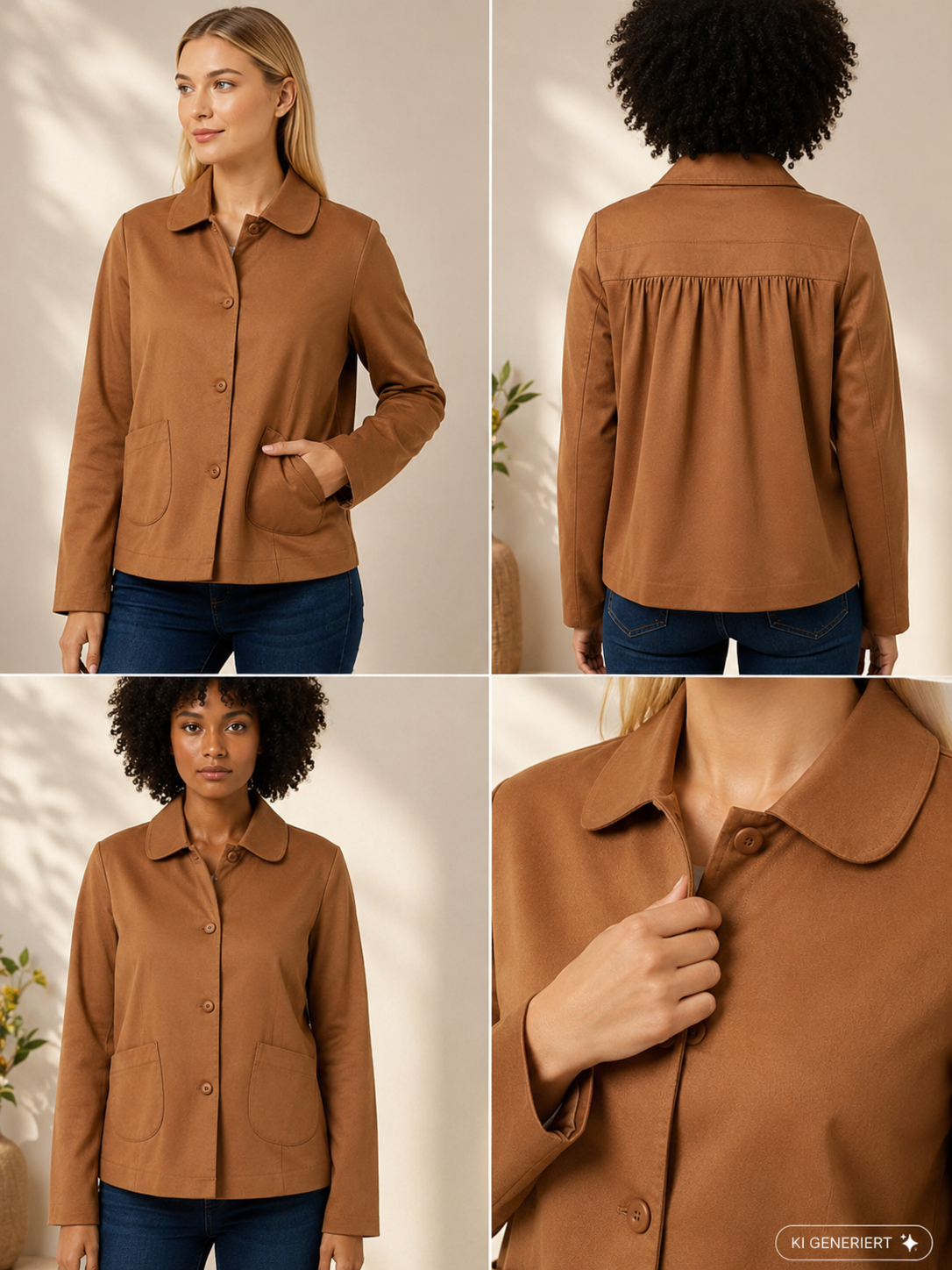DINE 'N' DANCE Damen Jacke Gr. 36 Taschen Raffung hinten Freizeitjacke D3