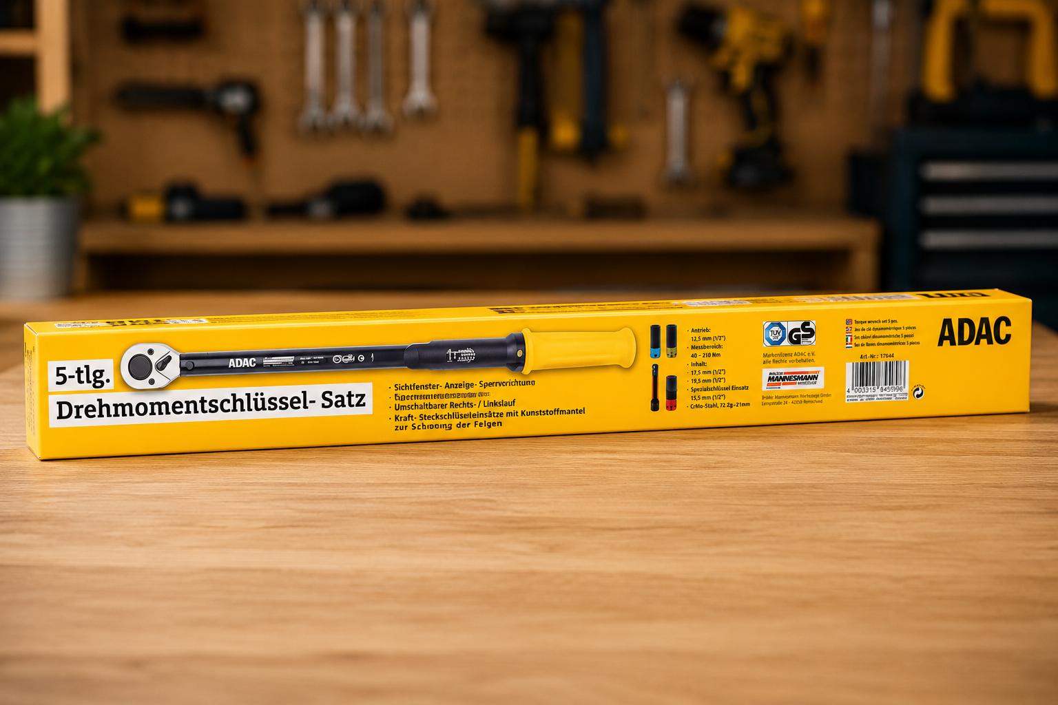Mannesmann ADAC M18148 Drehmomentschlüssel 1/2 Zoll 40-210Nm Set Profi
