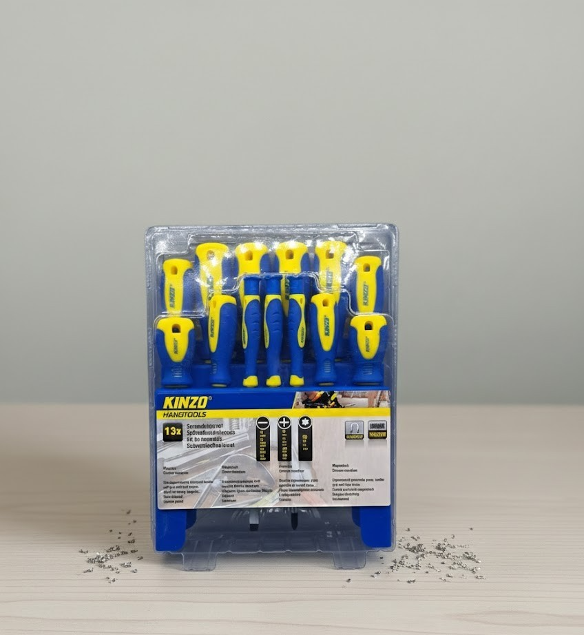 Kinzo Schraubendreher Set 13-tlg. – Profi Handwerkzeug Set Werkzeug