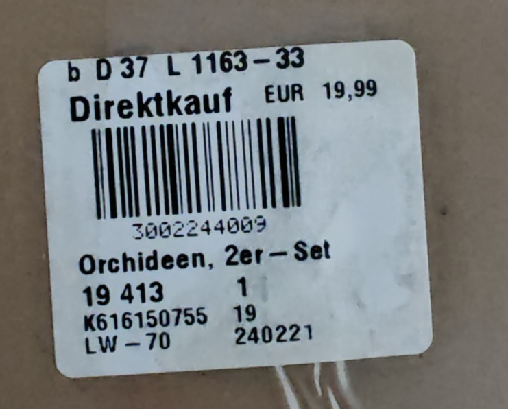 Künstliche Orchideen 2er Set Rosa Weiß Kunstpflanzen im Topf 22 cm Deko B7