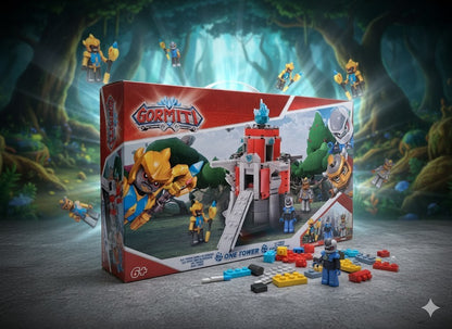 GORMITI -Set-Konstruktionsturm mit Minifigur der Turm der Elemente