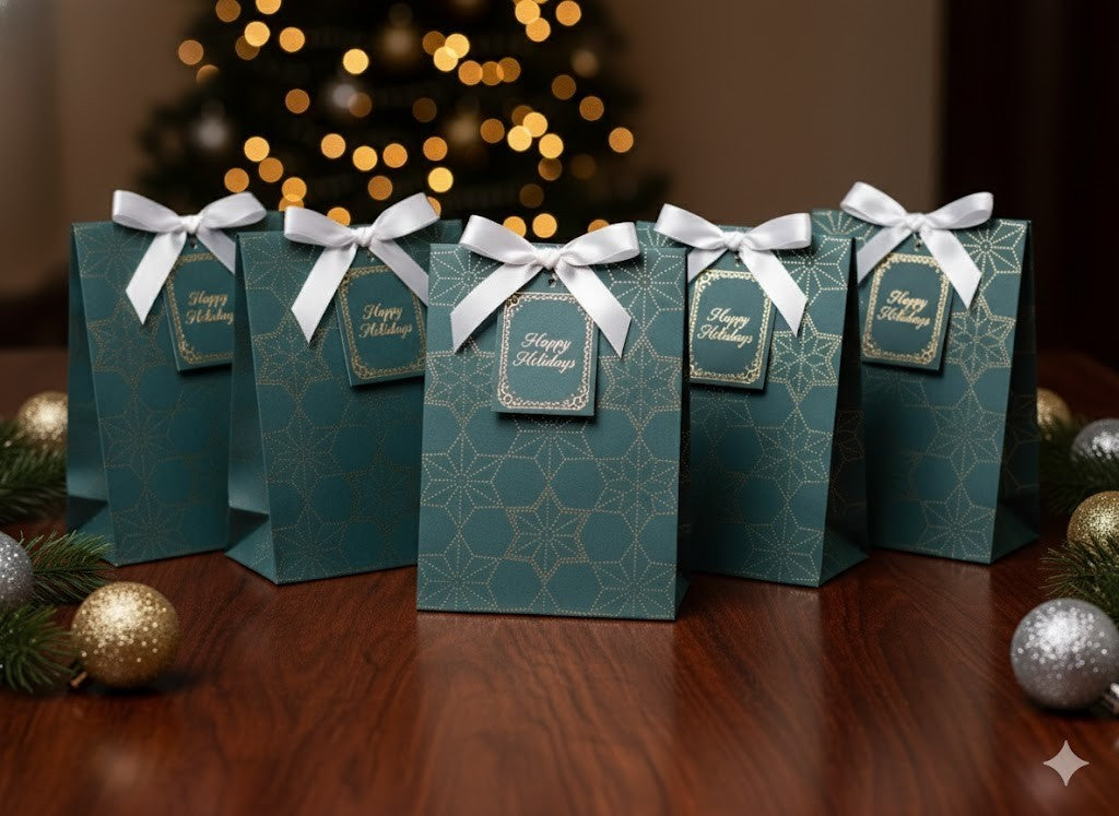 5x Stewo Geschenkverpackung, Tüten, Design 14x10 cm, Weihnachten