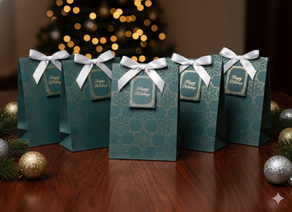 5x Stewo Geschenkverpackung, Tüten, Design 14x10 cm, Weihnachten