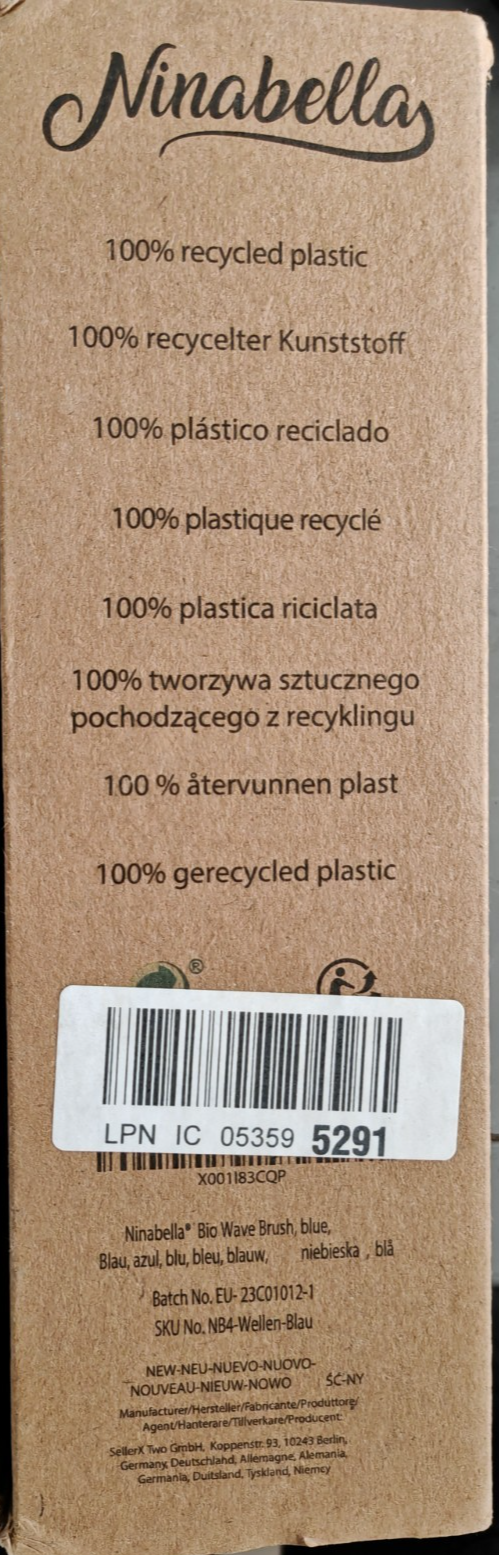 Ninabella Bio Haarbürste Entwirrbürste Spiral Detangler Mintgrün Recycelt C2