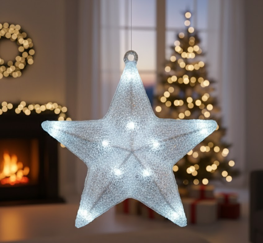 ⭐ Casa Deco LED-Acrylstern – Wunderschöne Winter- & Weihnachtsbeleuchtung