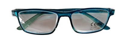 Lesebrille +3,0 Dioptrien Blau Türkis Vergrößerungsbrille 2in1 Etui A8