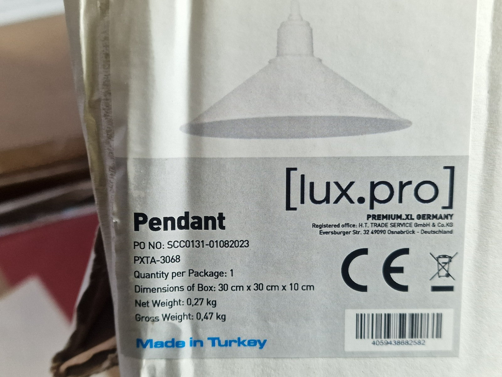 Lux.pro Pendant Hängeleuchte 30x30x10 cm Deckenlampe Modern Beleuchtung