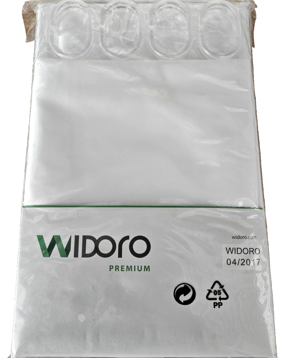 Widoro Premium Duschvorhang 180x180cm Weiß Textil Bad Vorhang Dusche Bad E5