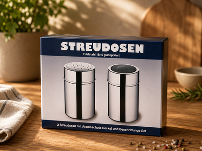 Connex Streudosen 2er Set 250 ml Gewürzstreuer Streudose Vorratsdose Küche B5