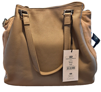 Desiderius, Blogger Edition Bendine, Taupe, Luxus Tasche, Echtleder, NP: 100€