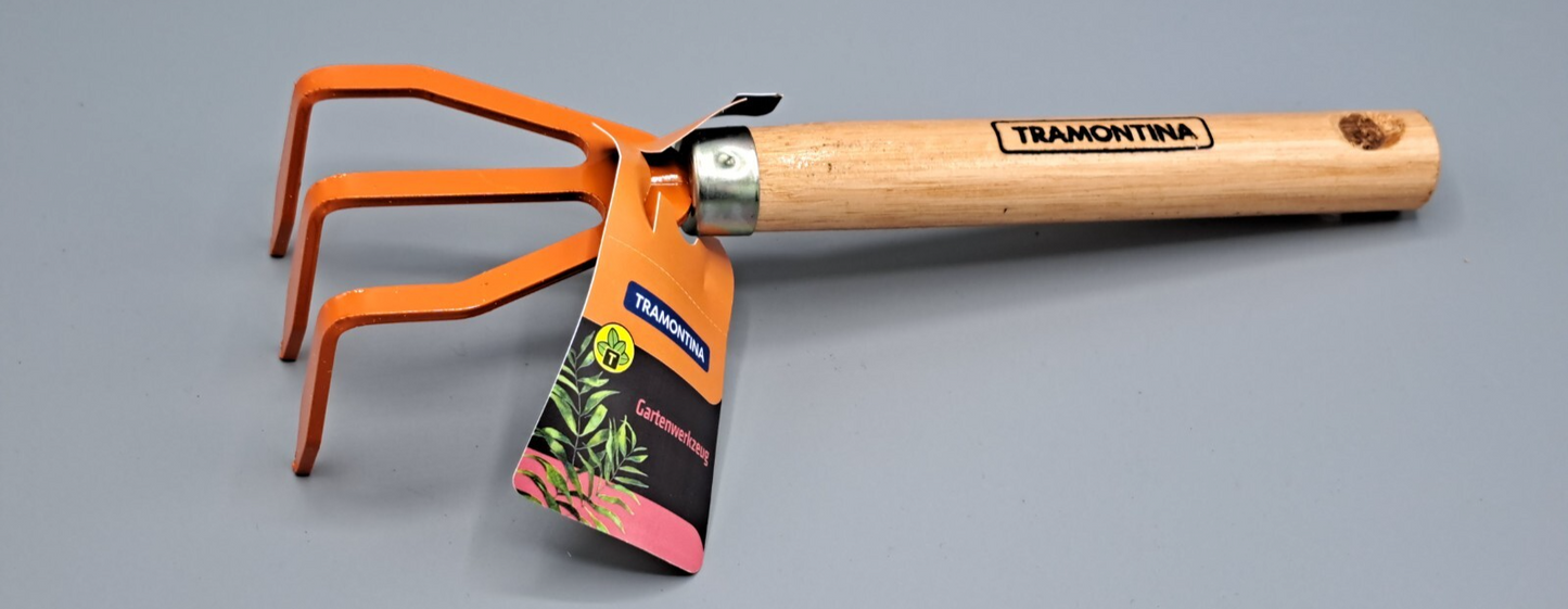 Tramontina Handgrubber Gartenwerkzeug Unkrauthacke Kultivator Grubber Stahl  A2