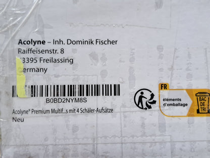 𝐀𝐜𝐨𝐥𝐲𝐧𝐞® XXL Schneidebrett mit Auffangschale aus hoch KARBONISIERTEN BAMB