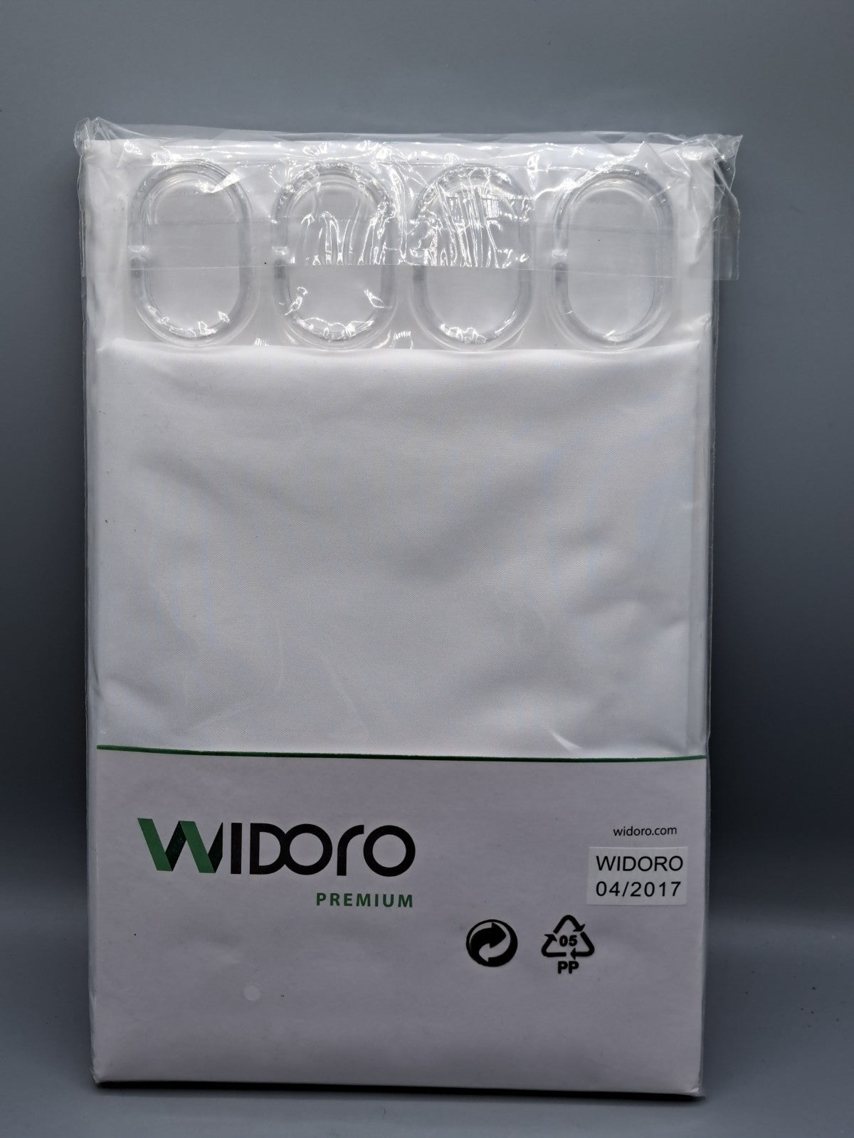 Widoro Premium Duschvorhang 180x180cm Weiß wasserabweisend Bad Vorhang