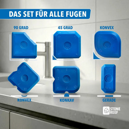 Fugenglätter Set Silikonentferner Fugenkratzer Abzieher Bad Fliesen A3
