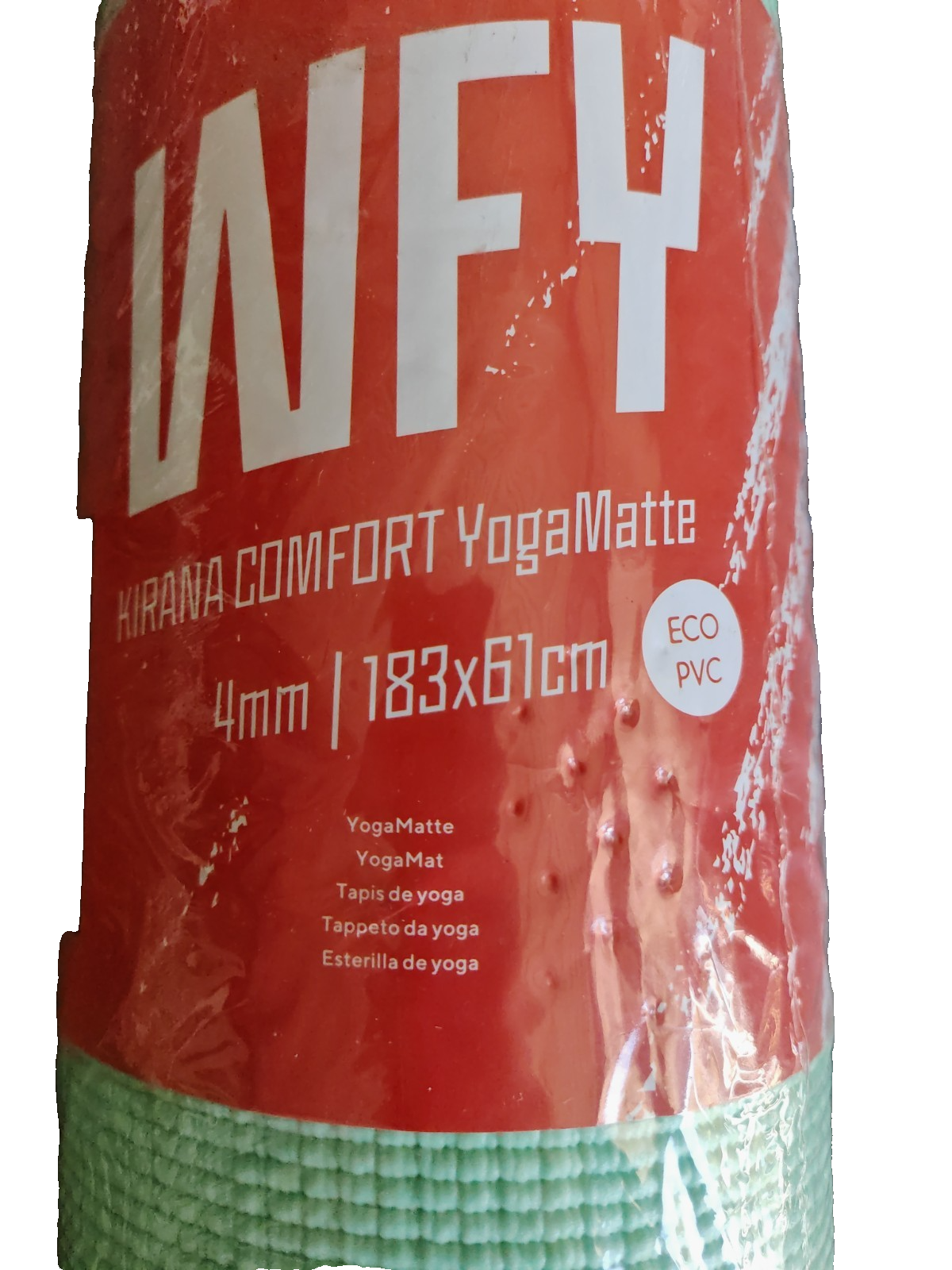 WFY Yogamatte 183x61x0,4cm Mint Fitnessmatte Gymnastikmatte Sportmatte Yoga C5