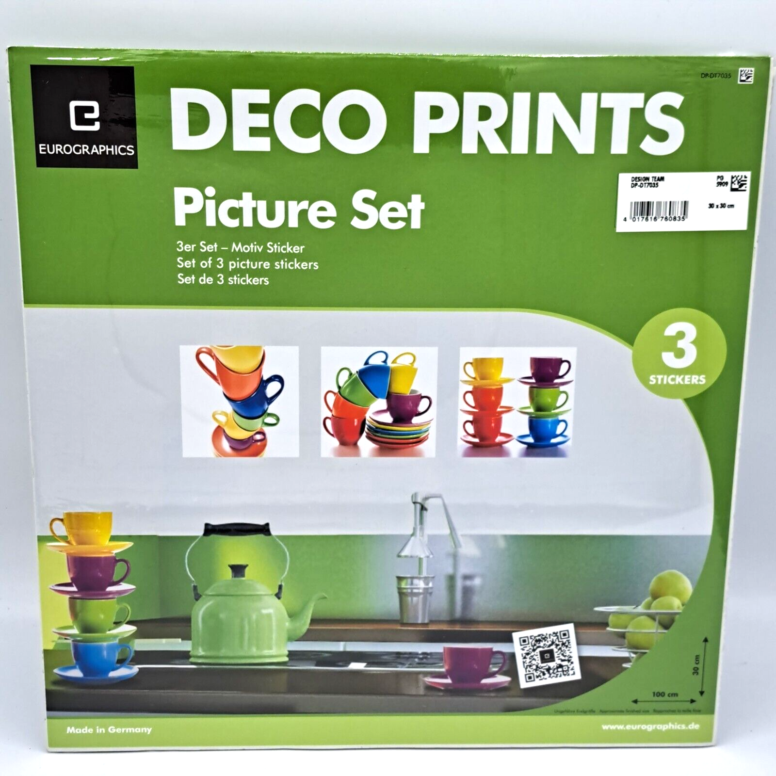 Eurographics Deco Prints Picuture Set 3er Set Motiv Sticker