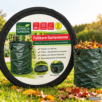 Lifetime Garden Pop Up Gartenabfallsack Laubsack faltbar Gartensack Grün HA26