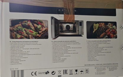 CASO HCMG 25 Mikrowelle Heißluft Grill 25L 900W Edelstahl 10 Programme HA22