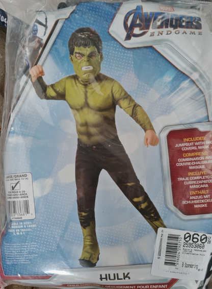 Rubie's Marvel Avengers Hulk Kostüm Kinder Gr. L 8-10 Jahre mit Maske Endgame