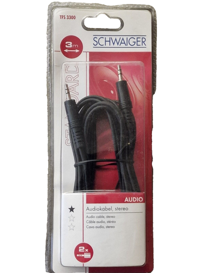 Schwaiger TFS3300 Audiokabel Stereo 3m Audio Kabel AUX HiFi TV