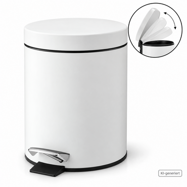 Linsar Kosmetikeimer 3L Weiß Tretmülleimer Soft Close Absenkautomatik Bad WC HA6