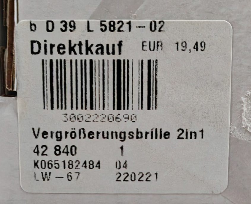 Lesebrille +3,0 Dioptrien Blau Türkis Vergrößerungsbrille 2in1 Etui A8