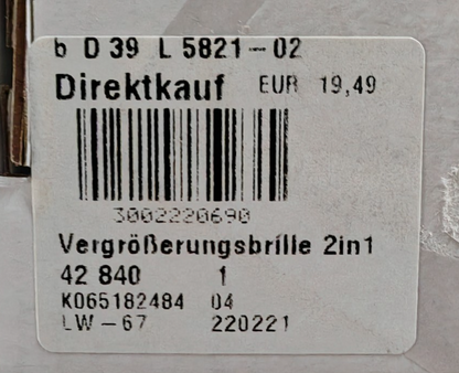 Lesebrille +3,0 Dioptrien Blau Türkis Vergrößerungsbrille 2in1 Etui A8