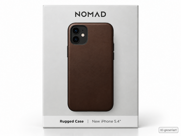 NOMAD Rugged Case iPhone 12 mini 5,4" Horween Leder Rustic Brown Schutzhülle A9