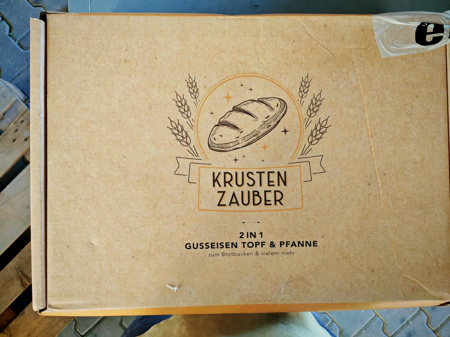 Brotbackform 26cm Gusseisen Topf Dutch Oven Brotbackset inkl. Gärkorb C-06